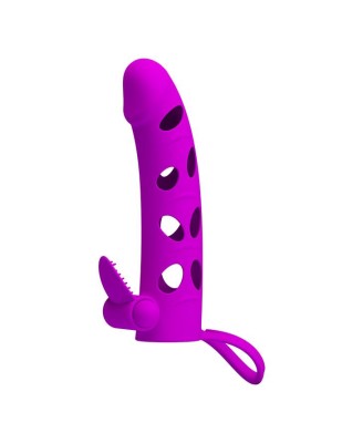 PRETTY LOVE - Vibrating Penis Sleeve with Ball Strap