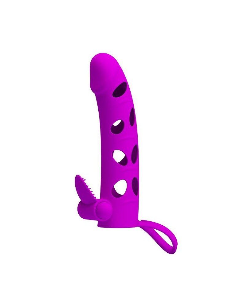 PRETTY LOVE - Vibrating Penis Sleeve with Ball Strap