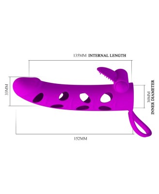PRETTY LOVE - Vibrating Penis Sleeve with Ball Strap