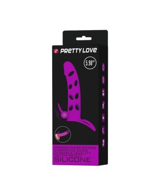 PRETTY LOVE - Vibrating Penis Sleeve with Ball Strap