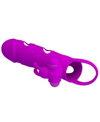 PRETTY LOVE - PENIS SLEEVE WITH BALL STRAP vibration PURPLE