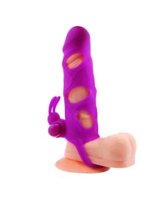 PRETTY LOVE - PENIS SLEEVE WITH BALL STRAP vibration PURPLE