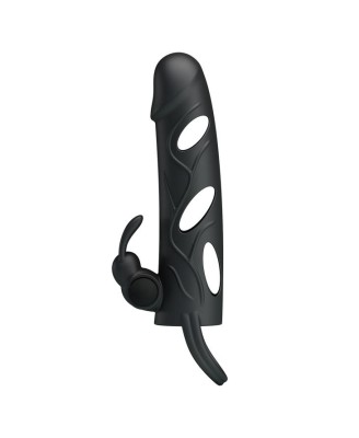 PRETTY LOVE - PENIS SLEEVE WITH BALL STRAP vibration BLACK