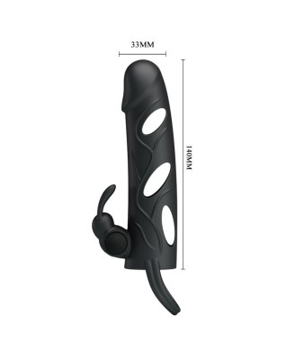 PRETTY LOVE - PENIS SLEEVE WITH BALL STRAP vibration BLACK