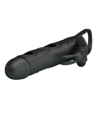 PRETTY LOVE - PENIS SLEEVE WITH BALL STRAP vibration BLACK