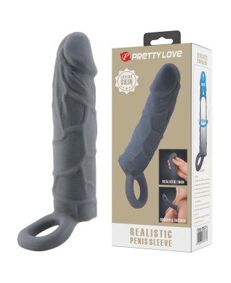PRETTY LOVE - Realistic Penis Sleeve, TPR