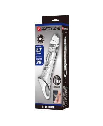 Pretty Love Penis Sleeve 8.7" Extender – Clear