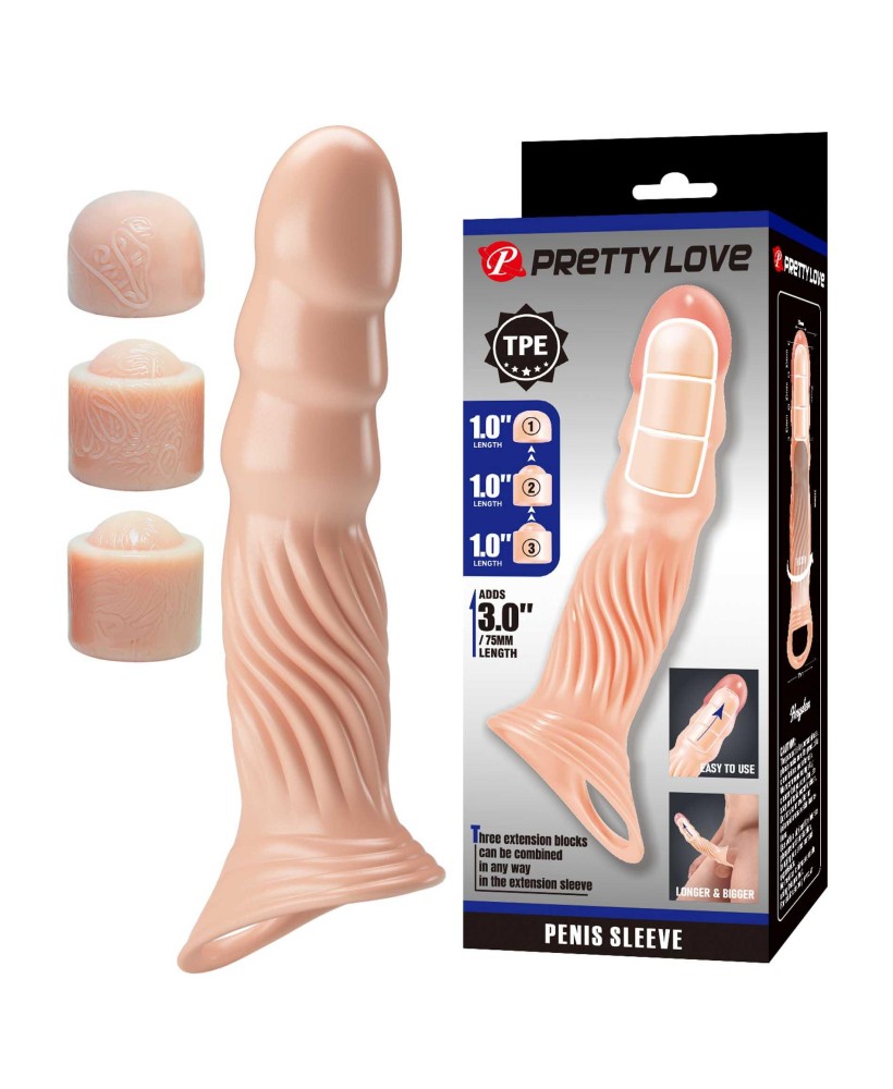Pretty Love 3.0" Adjustable Penis Sleeve Extender