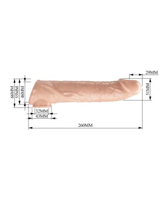 Pretty Love Extension Penis Sleeve with Modular Length Blocks – 26 cm