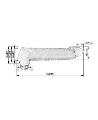 Pretty Love Extension Penis Sleeve with Modular Length Blocks – Clear – 26 cm