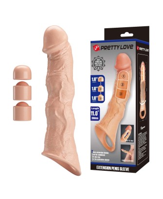 Pretty Love Extension Penis Sleeve with Modular Length Blocks – 28 cm