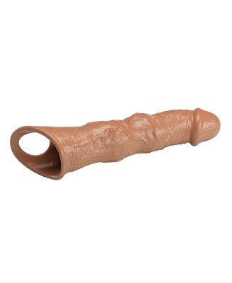 Pretty Love Extension Penis Sleeve with Modular Length Blocks Brown – 28 cm