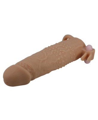 Pretty Love Quillon – 20 cm Vibrating Penis Sleeve Natural
