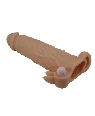 Pretty Love Quillon – 20 cm Vibrating Penis Sleeve Natural