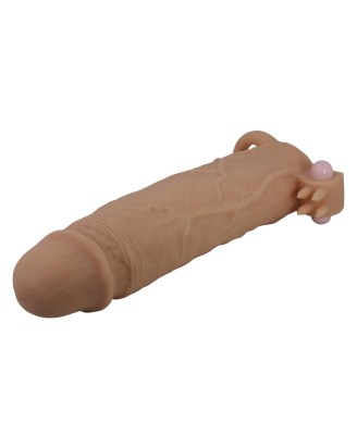 Pretty Love Xerxes – Penis Sleeve with Vibrating Ring, Flesh Color, 22 cm