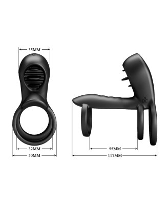 PRETTY LOVE - VIBRATING PENIS SLING Jammy, 12 vibration functions 12 licking settings Memory function