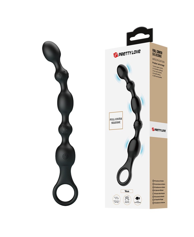 PRETTY LOVE - Van, 10 vibration functions Beaded Anal Vibrator!