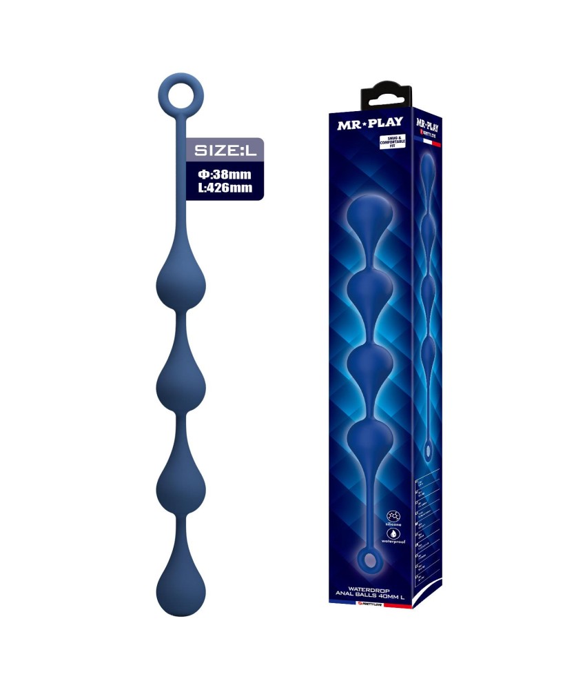 MR. PLAY Waterdrop Anal Balls – 42.6 cm L