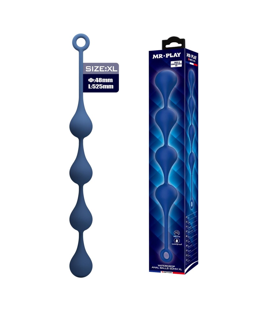 MR PLAY Waterdrop Anal Balls – 52.5 cm XL
