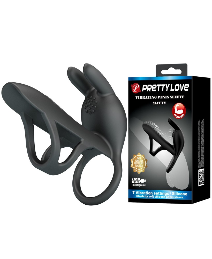 VIBRATING PENIS SLEEVE MATTY, 7 vibration functions Memory function