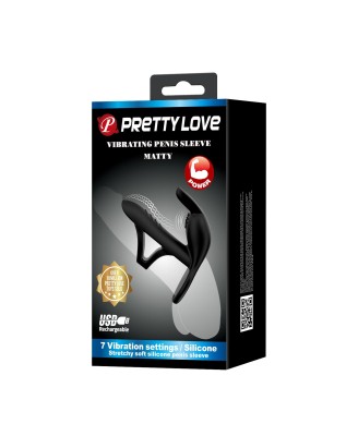 VIBRATING PENIS SLEEVE MATTY, 7 vibration functions Memory function