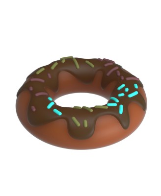 Pretty Love Choco Super Donut Silicone Cock Ring