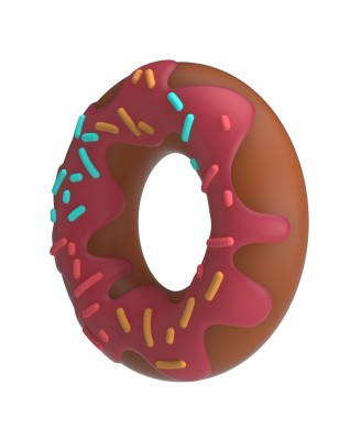 Pretty Love Berry Super Donut Silicone Cock Ring