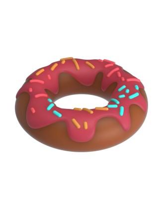 Pretty Love Berry Super Donut Silicone Cock Ring