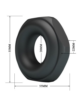 Crazy Bull Jarvius Super Soft Silicone Cock Ring – Black