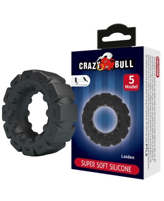 Crazy Bull Laiden Super Soft Silicone Cock Ring – Black