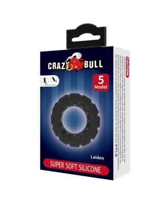 Crazy Bull Laiden Super Soft Silicone Cock Ring – Black