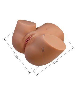 Crazy Bull Briony Realistic Vagina Anal Masturbator with Vibrations – Brown