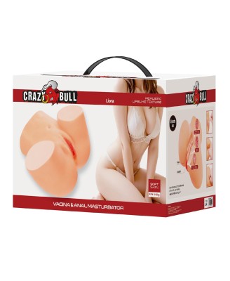 Crazy Bull Liora Vibrating Vagina Anal Masturbator – Flesh
