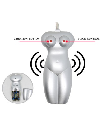 BAILE - Masturbator toy, TPR, double vibrating egg with voice, 3AAA batteries