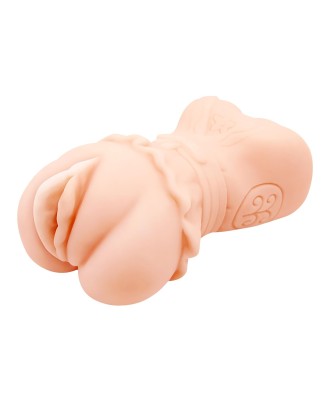 CRAZY BULL - Realistic Vagina Masturbator, Vibration Water lubricant, 3 AAA batteries