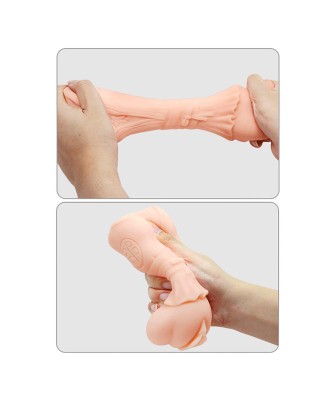 CRAZY BULL - Realistic Vagina Masturbator, Vibration Water lubricant, 3 AAA batteries