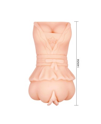 CRAZY BULL - Realistic Vagina Masturbator, Vibration Water lubricant, 3 AAA batteries