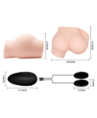 CRAZY BULL- THE REALISTIC Vagina And Anal, Vibration Double holes