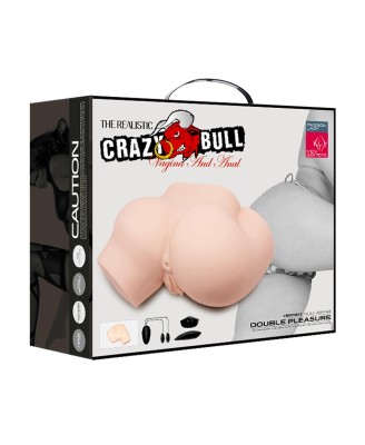 CRAZY BULL- THE REALISTIC Vagina And Anal, Vibration Double holes