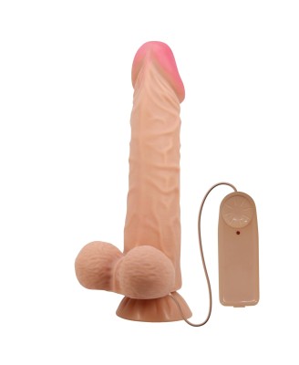 BAILE - Sliding Skin 9,4'' Flesh Vibration Bendable Suction base TPR ABS