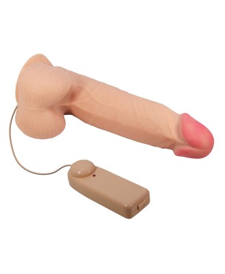 BAILE - Sliding Skin 8,5'' Flesh Vibration Bendable Suction base TPR ABS