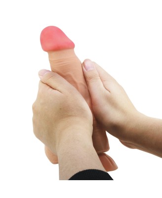 BAILE - Sliding Skin 8,5'' Flesh Vibration Bendable Suction base TPR ABS