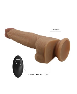 PRETTY LOVE - Jonathan 8,3'' Light Brown, 3 vibration functions Thrusting Wireless remote control