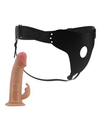 PRETTY LOVE - Mavis Flesh, Universal Strap-On Harness, Dildo 7.4'' TPR