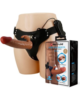 PRETTY LOVE - Marion, Universal Strap-On Harness, Dildo 7.4''TPR, multi-speed vibration