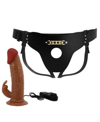 PRETTY LOVE - Marion, Universal Strap-On Harness, Dildo 7.4''TPR, multi-speed vibration