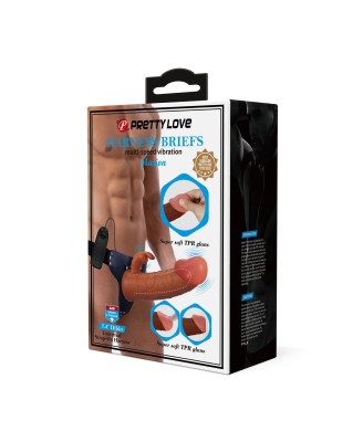PRETTY LOVE - Marion, Universal Strap-On Harness, Dildo 7.4''TPR, multi-speed vibration