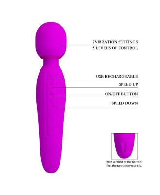 PRETTY LOVE - CURTIS fioletowy 7 VIBRATION USB