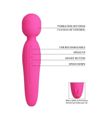 PRETTY LOVE - CURTIS, 7 vibration functions 5 levels of speed control