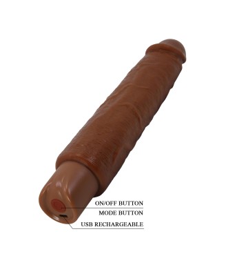 Pretty Love Soren Realistic Vibrating Dildo (Brown Edition)